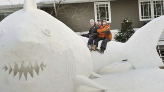 Pozoruhodná podívaná: Bratři z Minnesoty staví neuvěřitelné sněhové sochy