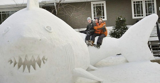 Pozoruhodná podívaná: Bratři z Minnesoty staví neuvěřitelné sněhové sochy