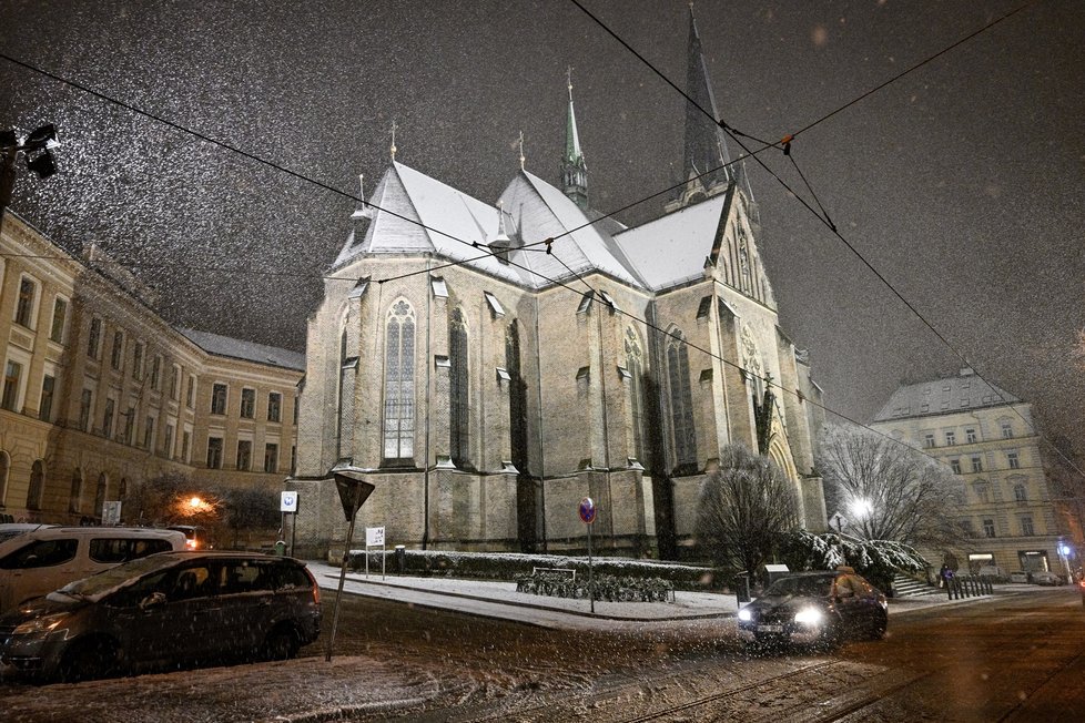 Sněžení v Praze (22.12.2023)