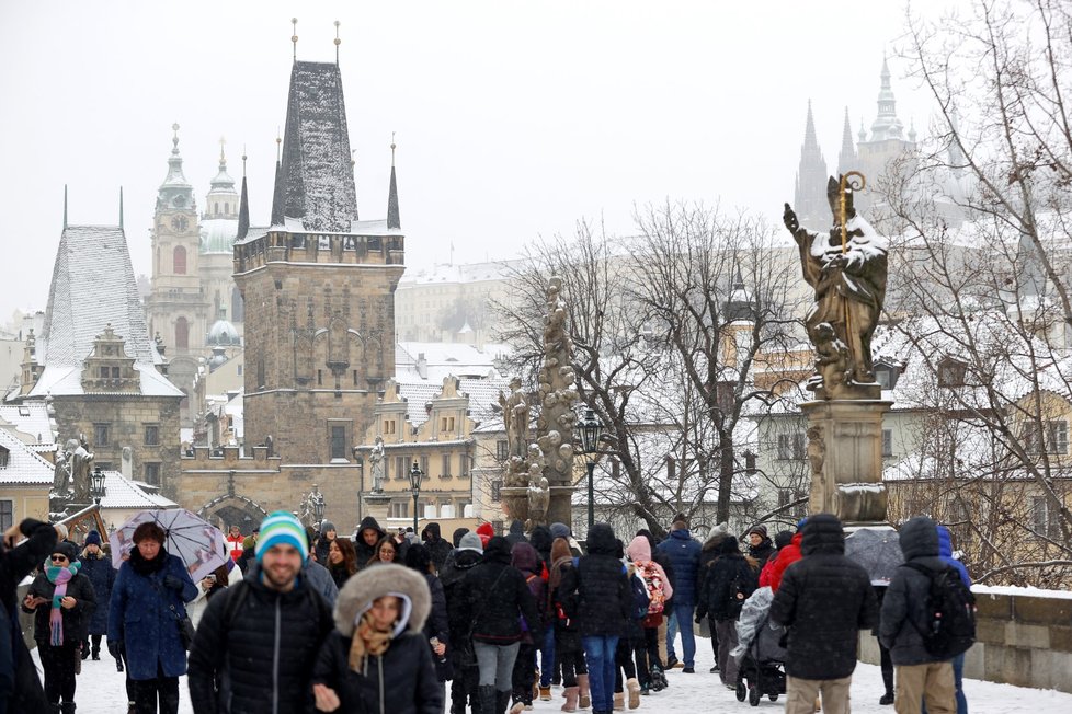 Zasněžená Praha