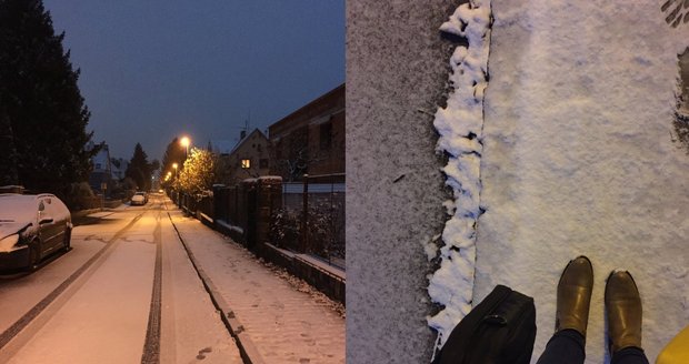 Česká města pokryl první sníh. Pozor na komplikace cestou do práce