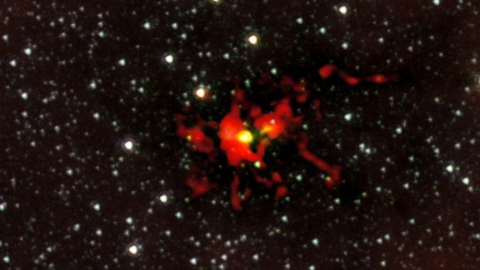 Snímek obří hvězdy z observatoře ALMA