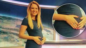 Blonďatá moderátorka televize Nova ukázala těhotný pupík.