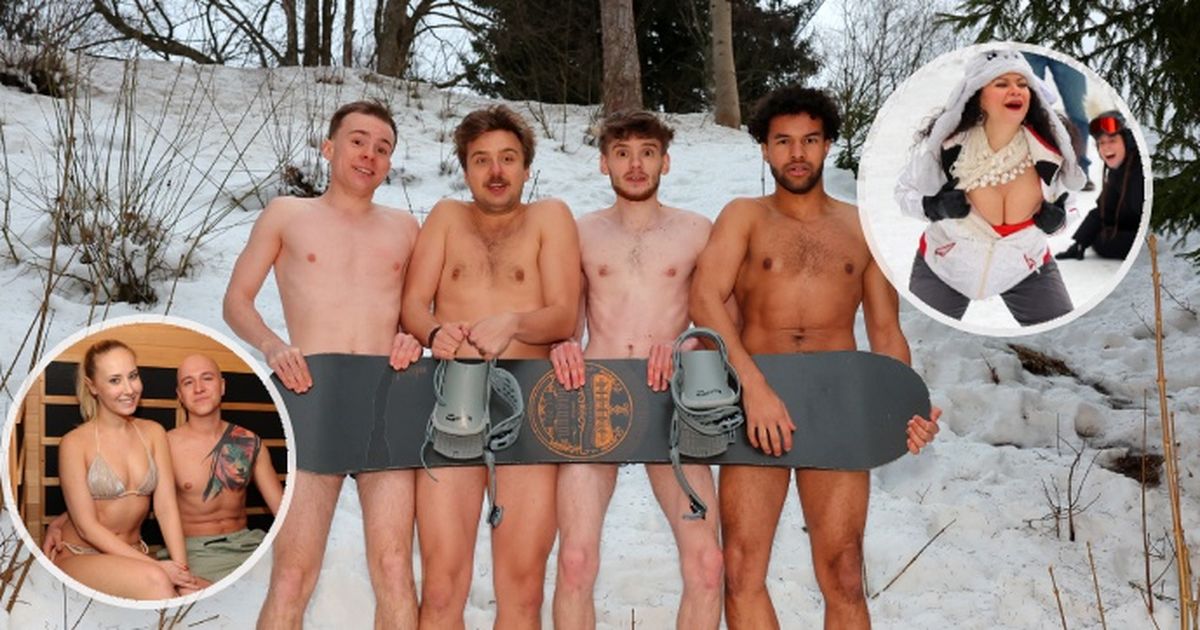 Snowboarders como música: artistas actuando en la nieve y en un jacuzzi