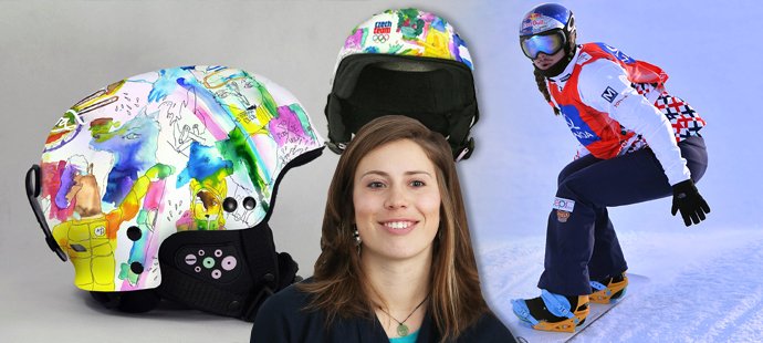 Divoká, jako její jízda na svahu. Helma snowboardistky Evy Samkové (24) na únorové olympijské hry je připravena.