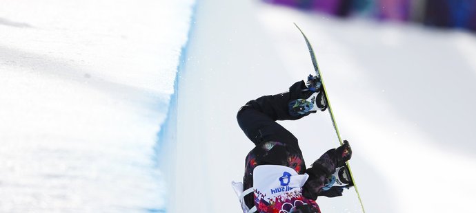 Šárka Pančochová při olympijském závodu na U-rampě