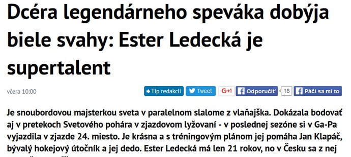 Tohle že má být Ester Ledecká?