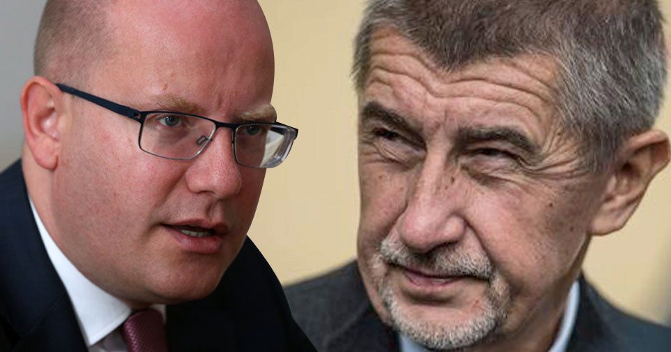 Předseda ČSSD Bohuslav Sobotka a šéf hnutí ANO Andrej Babiš