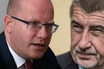 Předseda ČSSD Bohuslav Sobotka a šéf hnutí ANO Andrej Babiš