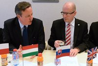Do Česka přijede Cameron. Sobotka s ním chce řešit odtržení Británie od EU