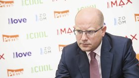 Premiér Bohuslav Sobotka (ČSSD) v Partii na Primě