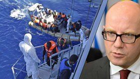 Bohuslav Sobotka varoval před zvýšeným tlakem migrantů na Itálii