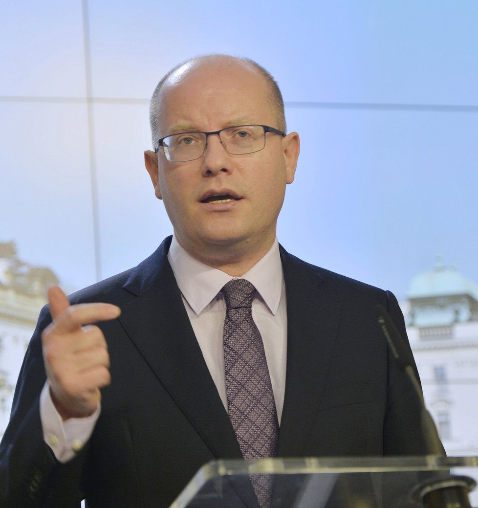 Premiér Bohuslav Sobotka (ČSSD)