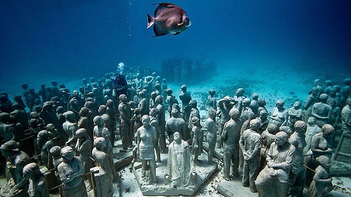 Unikátní podmořské muzeum, které se ukrývá pod hladinou v Mexicu