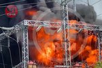 V ruském letovisku Soči hořel sklad s palivem (20.9.2023)