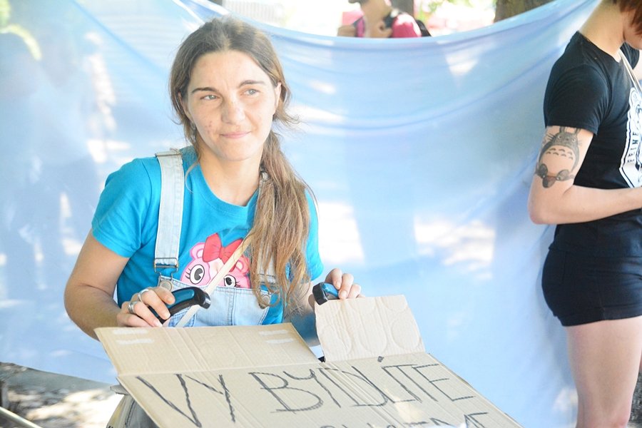 Protest za schválení zákona o sociálním bydlení