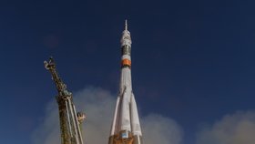 Start nešťastného Sojuzu MS-10.