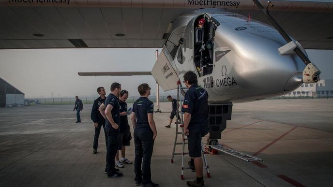 Solar Impulse 2 v čínském Nankingu