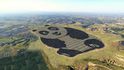 Solární elektrárna ve tvaru pandy velké v čínském Datongu