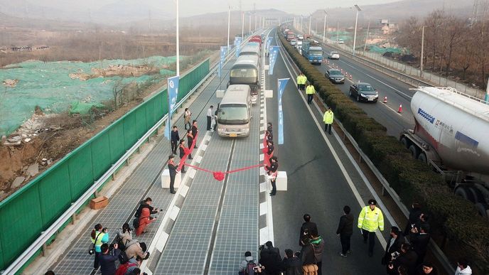 Solární silnice v Číně