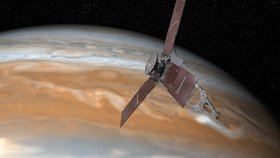 Sonda Juno je na oběžné dráze planety Jupiter.