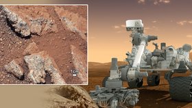 Vozítko Curiosity našlo na Marsu oblázky, které jsou stopou po řečišti vody.