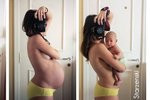 Sophie Starzenski zachytila celých 9 měsíců těhotenství a připojila do série i autoportrét s čerstvě narozeným synem.