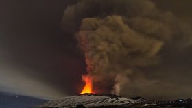 Výbuch Etny z roku 2017