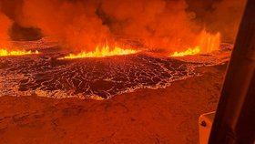 Sopečná erupce na Reykjanesu (19.12.2023)