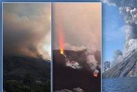 V Itálii zabíjí sopka: Turistu zasáhlo žhavé kamení, vyděšení lidé prchali do moře