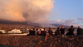 Sopka na Kanárských ostrovech na ostrově La Palma