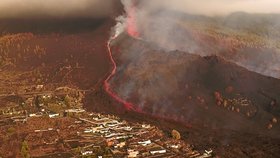 Sopka na Kanárských ostrovech na ostrově La Palma