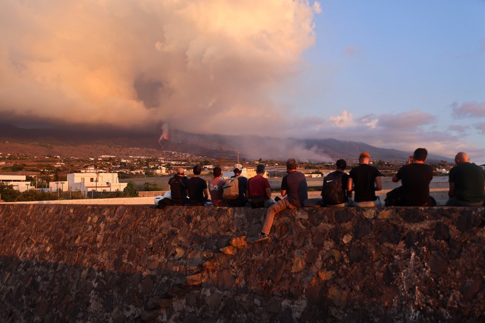 Sopka na Kanárských ostrovech na ostrově La Palma