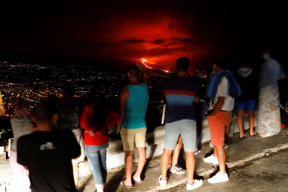 Sopka na Kanárských ostrovech na ostrově La Palma