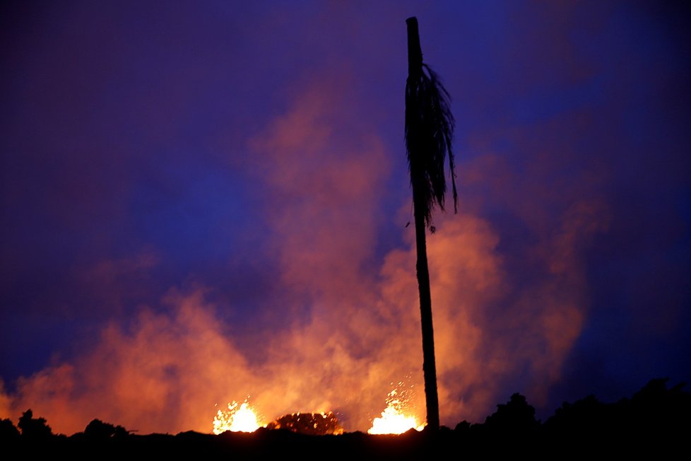 Havajská sopka Kilauea chrlí lávu už dva měsíce.