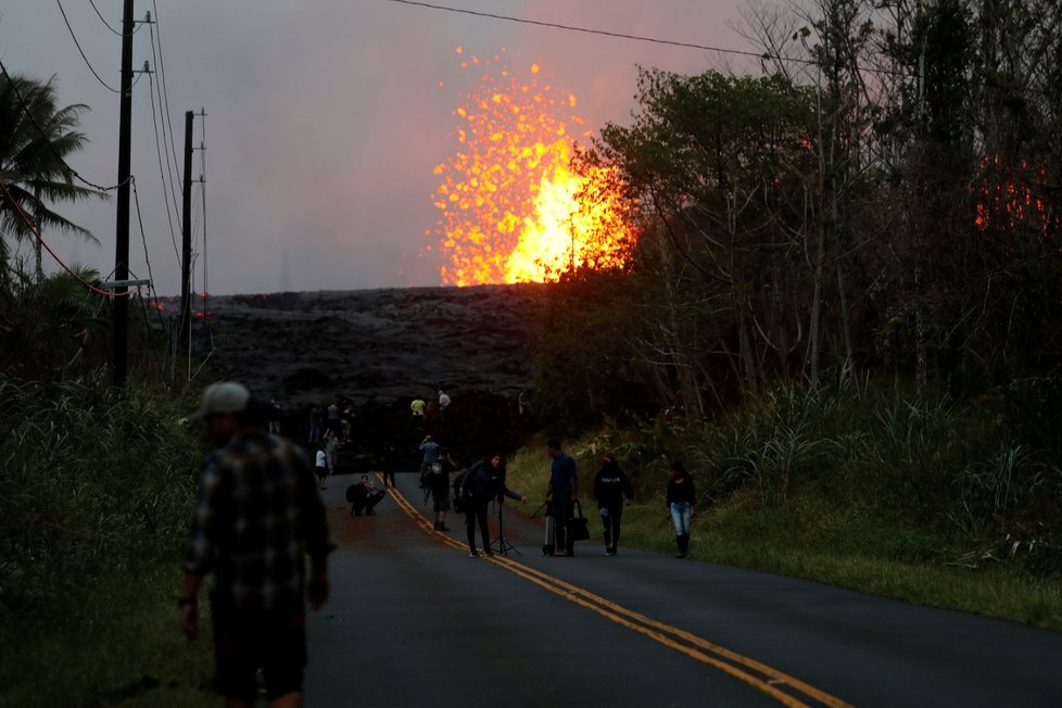 Havajská sopka Kilauea chrlí lávu už dva měsíce.