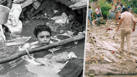 Přirodní katastrofa u sopky Nevado del Ruiz