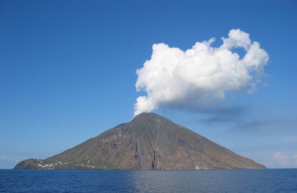 Sopka na ostrově Stromboli