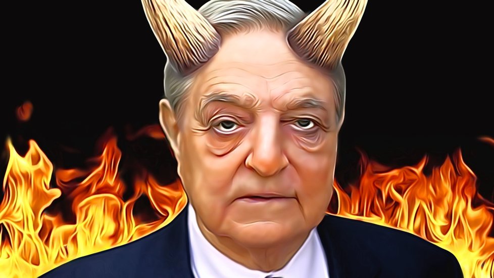 George Soros, pro frustrované obětí nesmyslů na internetu opravdový satanáš.