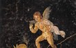 Amorek nahání zajíce na římské fresce z Pompejí (kolem roku 79 n. l.)