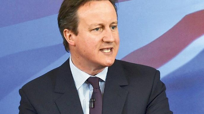 Současný konzervativní premiér David Cameron