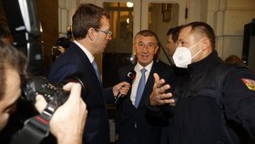 Andrej Babiš u soudu v kauze Čapí hnízdo (17.10.2022)