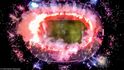 Soutěž návštěvníků Dronestagramu: 3. místo - ohňostroj na oslavu stého výročí dvou největších bulharských fotbalových klubů
