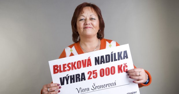 Viera Šronerová věří, že je výhra v soutěži znamení od Boha