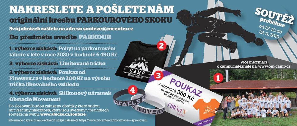 Soutěž o pobyt na parkourovém táboře v létě 2020