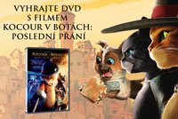 Hrajte s Nedělním Bleskem o DVD s filmem Kocour v botách: Poslední přání