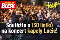 Soutěž týdeníku Nedělní Blesk o vstupenky na koncerty skupiny Lucie