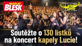 Soutěž týdeníku Nedělní Blesk o vstupenky na koncerty skupiny Lucie