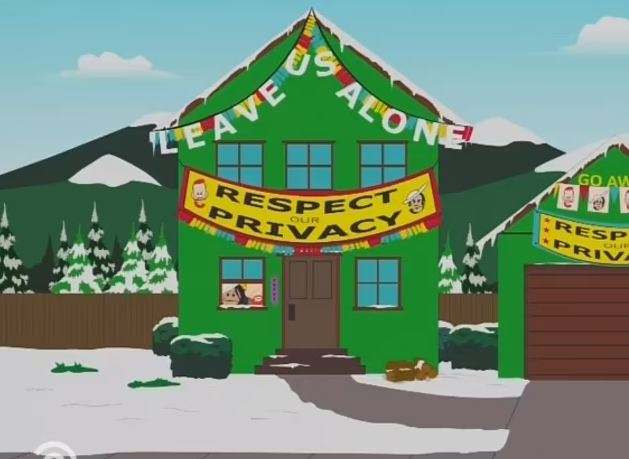 Seriál South Park si vzal na paškál Harryho a Meghan: Nechte nás být! Dopřejte nám soukromí! křičí jejich rezidence.