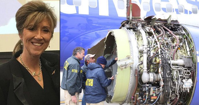 Hrdinná pilotka Tammie Jo Shults (56), která přistála s poškozeným Boeingem 737-700.